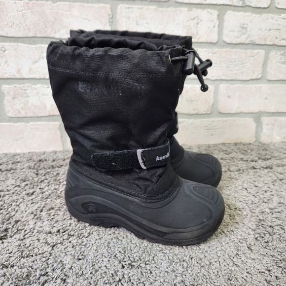 Kamik Unisex Kids Black Snow Boots Size 12 - Picture 1 of 8